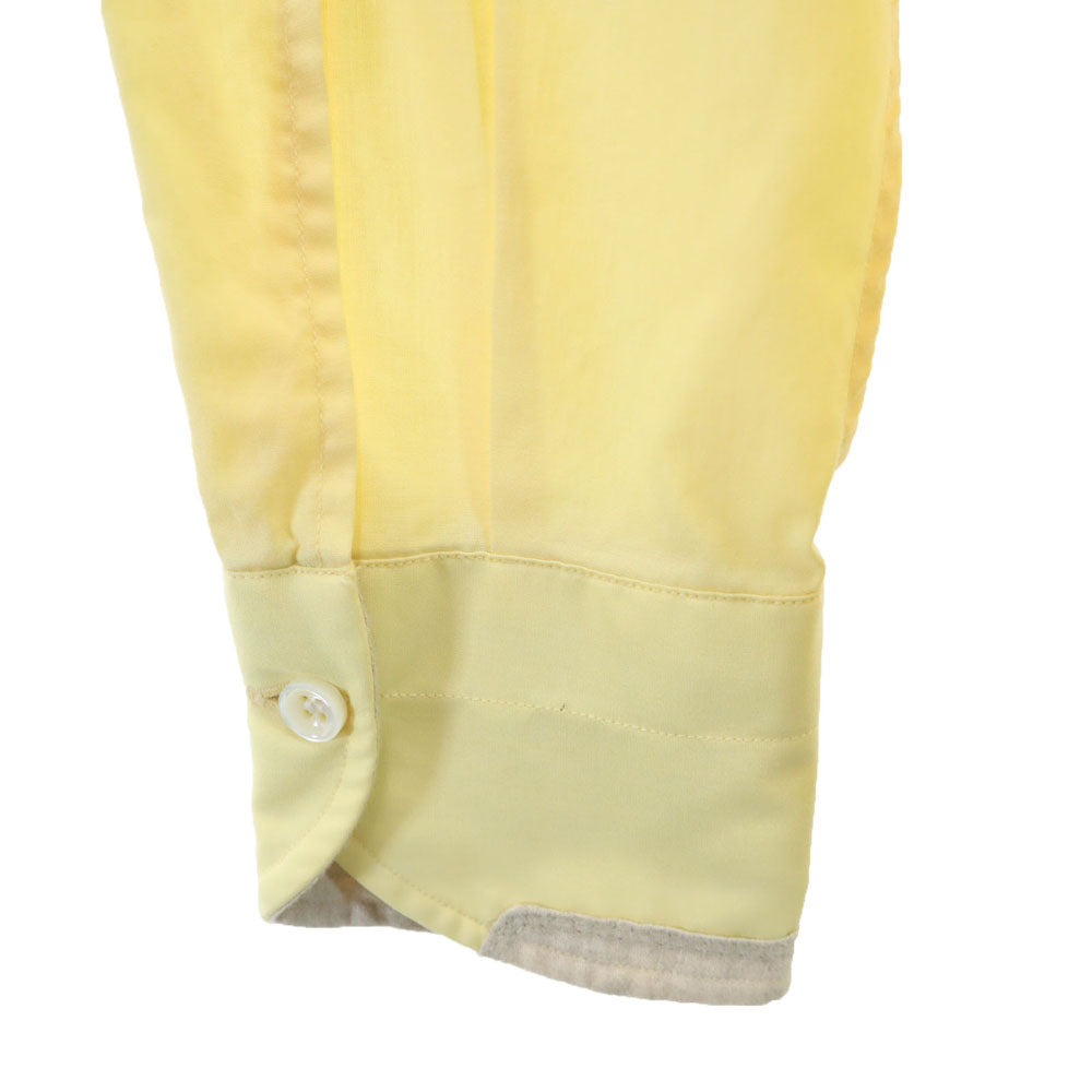 ジュンヤワタナベコムデギャルソンマン 2013年 日本製 長袖 ボタンダウンシャツ XS イエロー JUNYA WATANABE COMME des GARCONS MAN エルボーパッチ メンズ