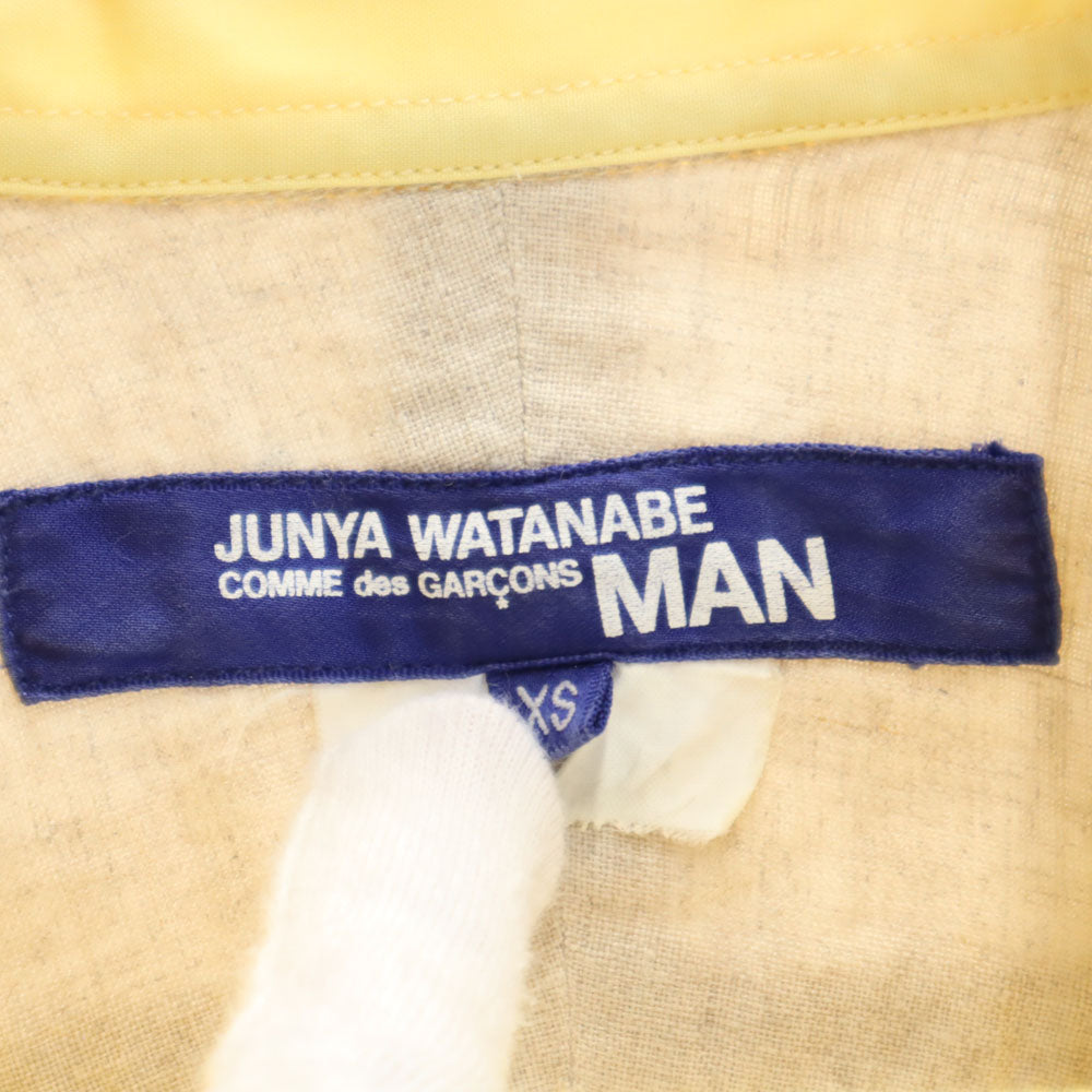 ジュンヤワタナベコムデギャルソンマン 2013年 日本製 長袖 ボタンダウンシャツ XS イエロー JUNYA WATANABE COMME des GARCONS MAN エルボーパッチ メンズ