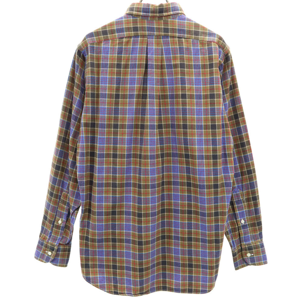 COMME des GARCONS HOMME コムデギャルソンオム 2013年 USA製 インディビジュアライズトシャツ コラボ チェック柄 長袖 ボタンダウンシャツ S カーキブラウン系 ｘINDIVIDUALIZED SHIRT メンズ