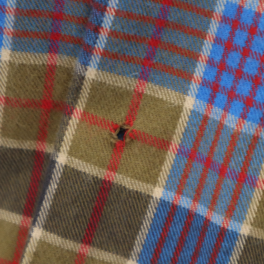 COMME des GARCONS HOMME コムデギャルソンオム 2013年 USA製 インディビジュアライズトシャツ コラボ チェック柄 長袖 ボタンダウンシャツ S カーキブラウン系 ｘINDIVIDUALIZED SHIRT メンズ