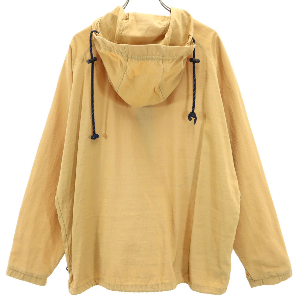 アルフ 90s USA製 オールド リップストップ生地 ジップパーカー M キャメル チロリアンテープ メンズ