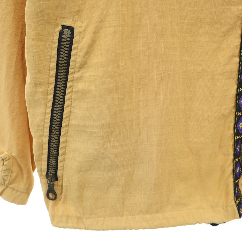 アルフ 90s USA製 オールド リップストップ生地 ジップパーカー M キャメル チロリアンテープ メンズ