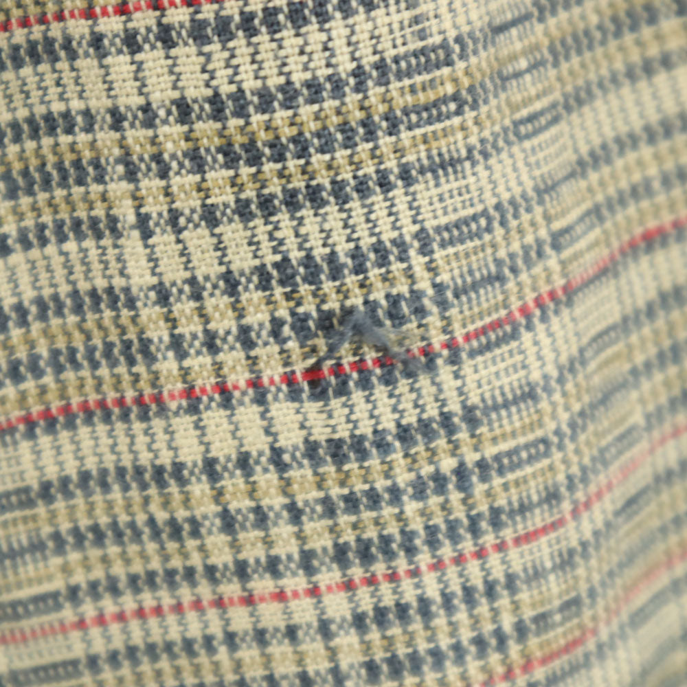 Givenchy ジバンシー 90s リネン オールド チェック柄 ジャケット 9 ブラウン レディース