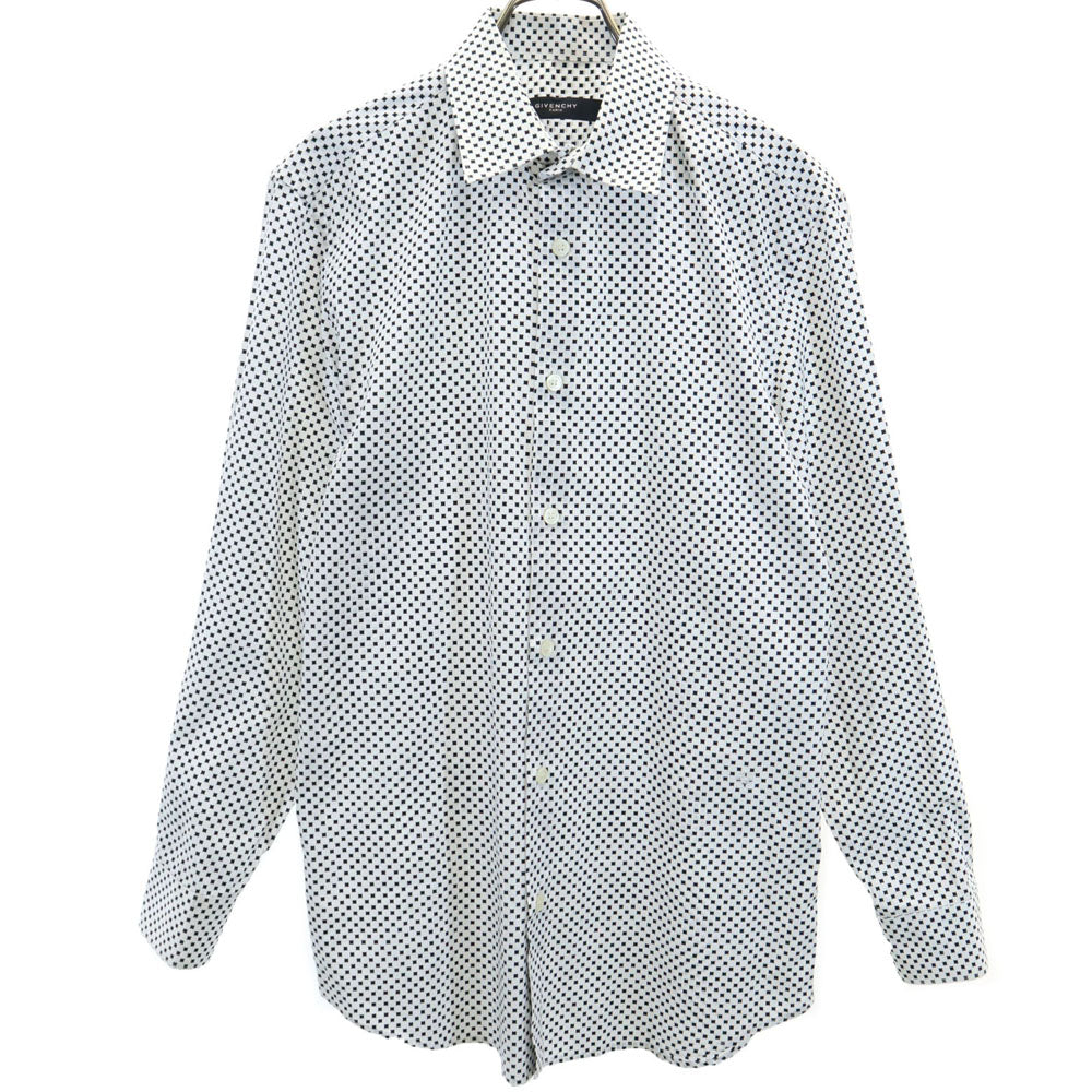 ジバンシー 総柄 長袖 シャツ 40 ホワイト Givenchy メンズ