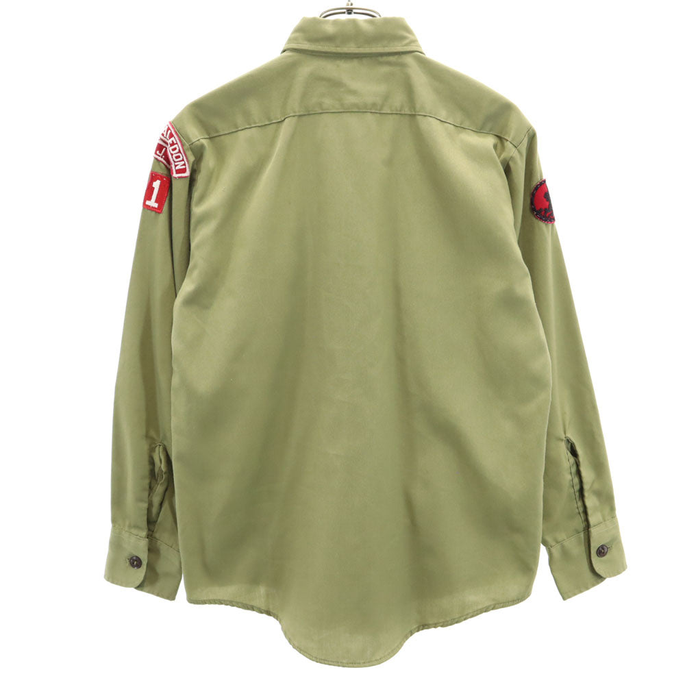 ボーイスカウトオブアメリカ 70s ヴィンテージ 長袖 シャツ カーキ系 キッズ