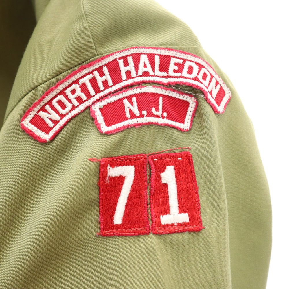 ボーイスカウトオブアメリカ 70s ヴィンテージ 長袖 シャツ カーキ系 キッズ