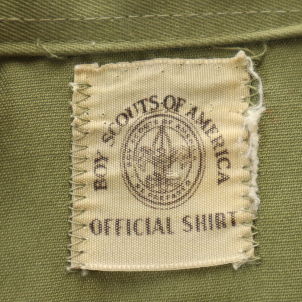 ボーイスカウトオブアメリカ 70s ヴィンテージ 長袖 シャツ カーキ系 キッズ