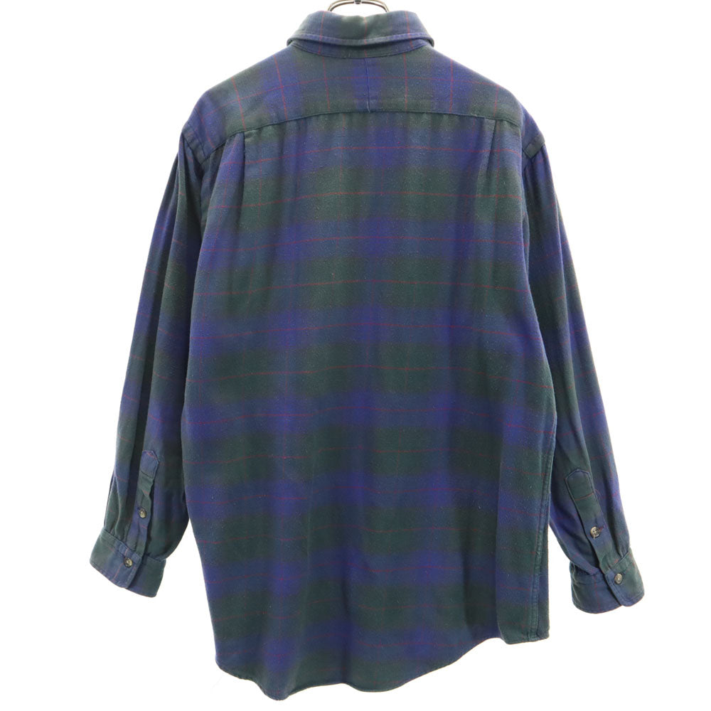 POLO COUNTRY ポロカントリー 80s 90s オールド チェック 長袖 シャツ M ブルー系 RALPH LAUREN メンズ