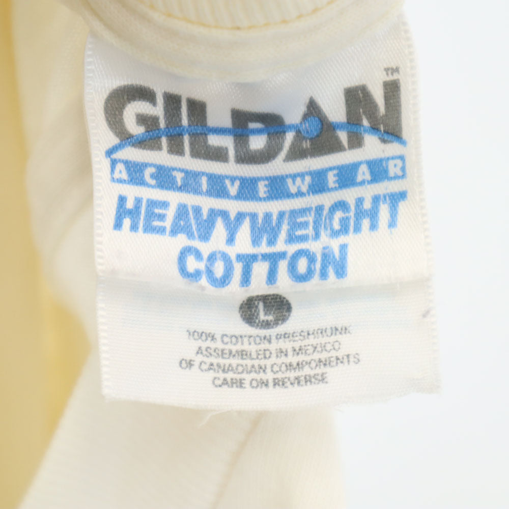 GILDAN ギルダン 90s おさるのジョージ 半袖 Tシャツ L アイボリー系 オールド メンズ