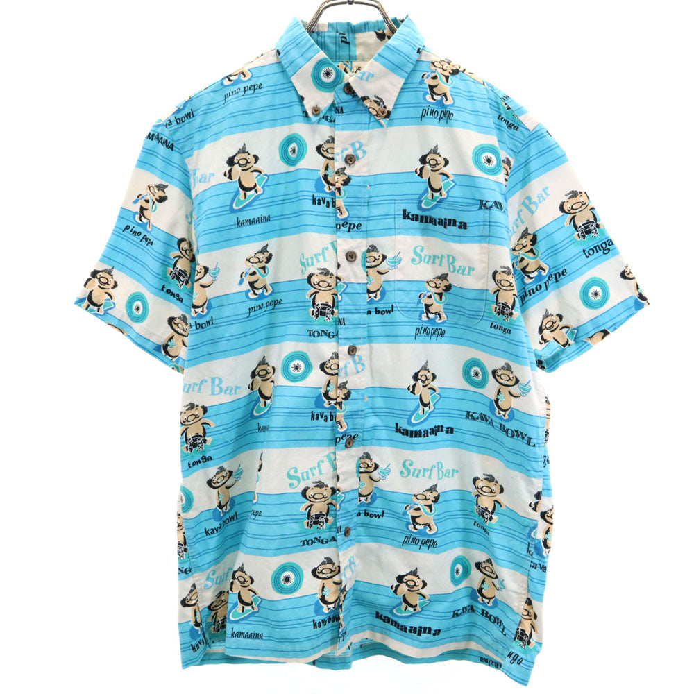サンサーフ 東洋エンタープライズ 半袖 ボタンダウン アロハシャツ M 水色 SUN SURF SS31742 メンズ