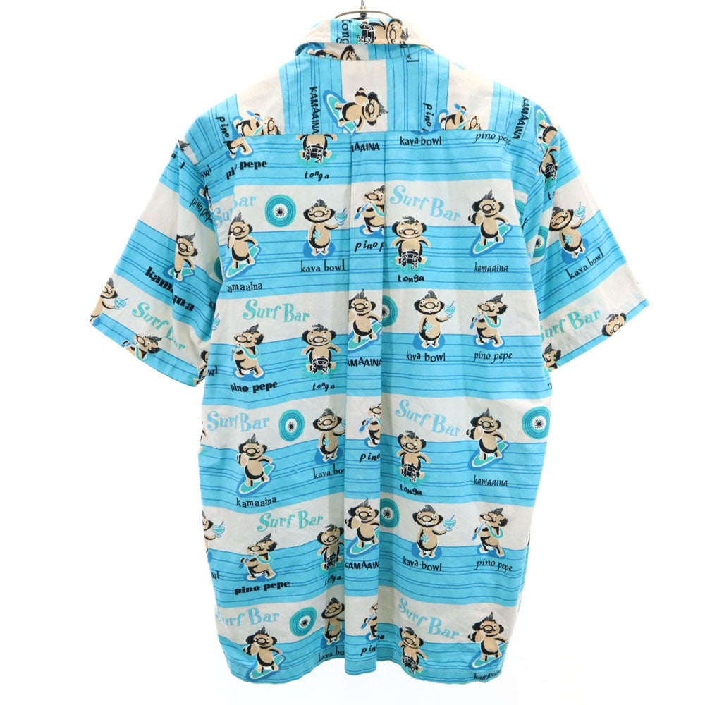 サンサーフ 東洋エンタープライズ 半袖 ボタンダウン アロハシャツ M 水色 SUN SURF SS31742 メンズ