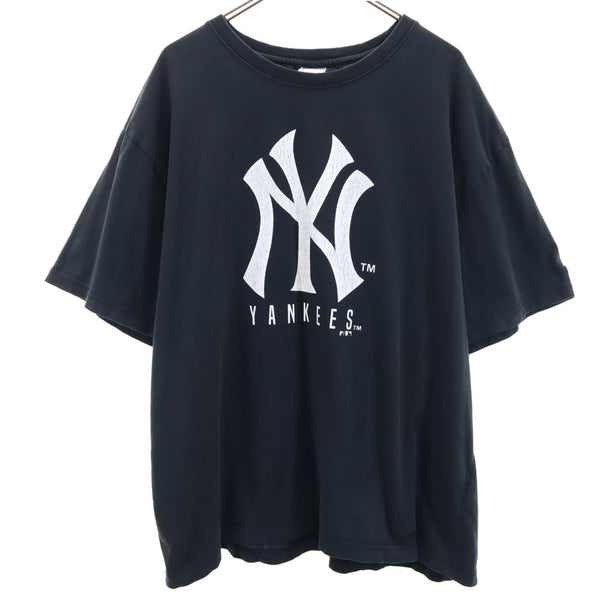 GENUINEMERCHANDISE MLB ニューヨークヤンキース 半袖 Tシャツ 4L ブラック系 GENUINEMERCHANDISE ビッグサイズ メンズ