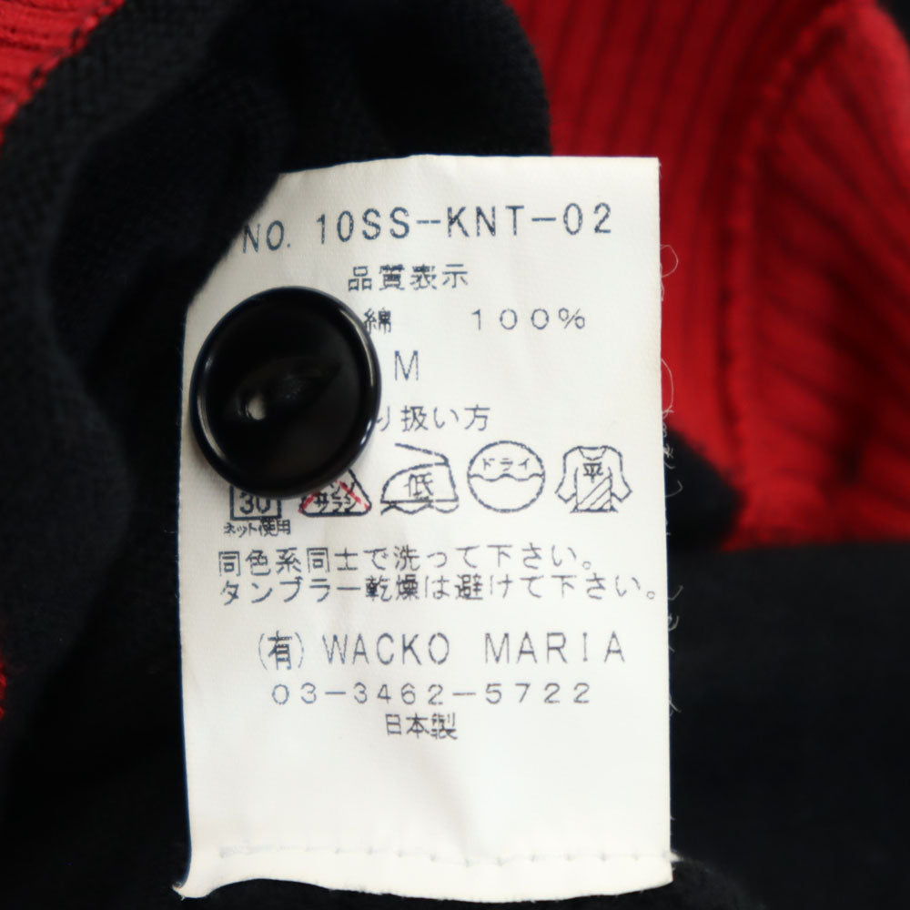 WACKO MARIA ワコマリア 日本製 長袖 Vネック ニットカーディガン M ブラック メンズ