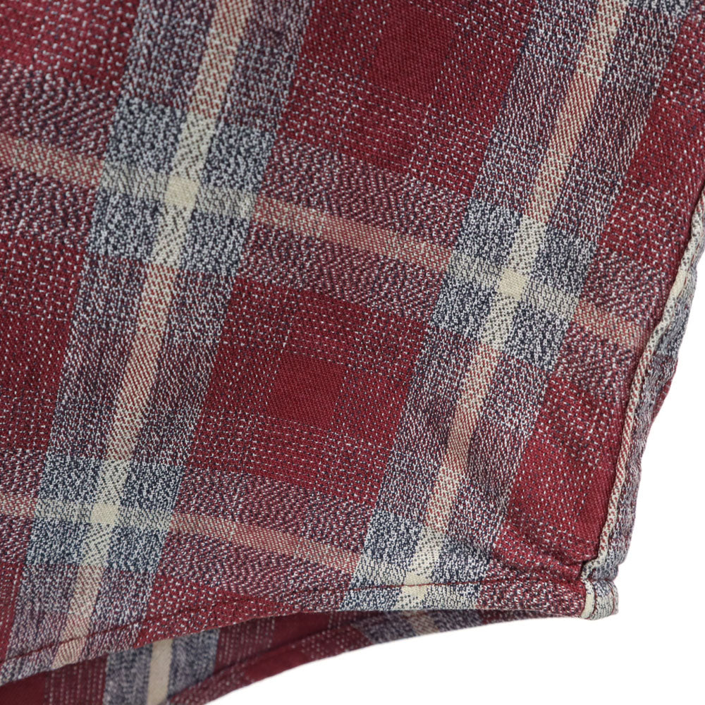 L.L.Bean エルエルビーン 70s 80s USA製 チェック柄 長袖 ボタンダウンシャツ L ワインレッド系 オールド ヴィンテージ メンズ