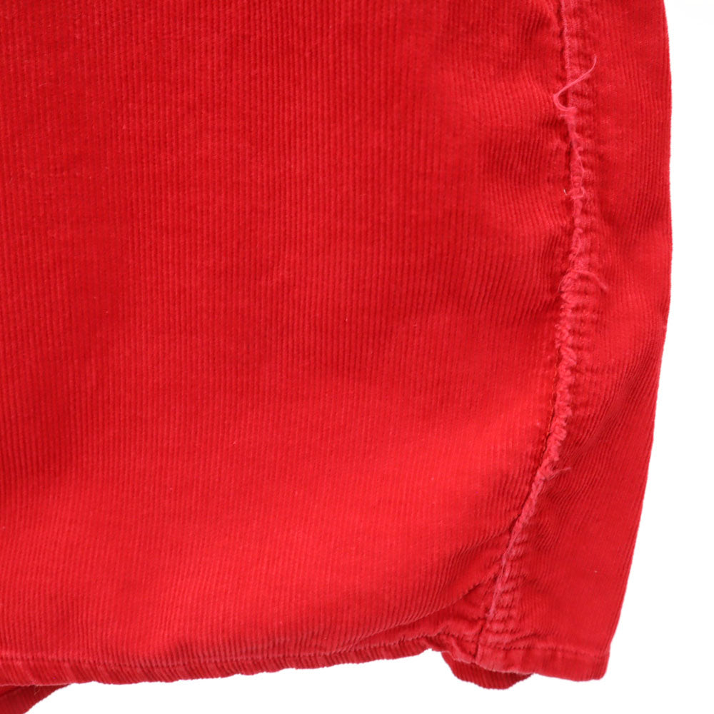 クランブルック 50s 長袖 コーデュロイシャツ L レッド メンズ