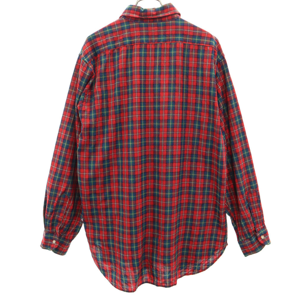 PENDLETON ペンドルトン 70s チェック柄 長袖 ボタンダウンシャツ L レッド 他 オールド ヴィンテージ メンズ