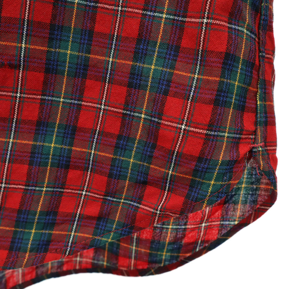 PENDLETON ペンドルトン 70s チェック柄 長袖 ボタンダウンシャツ L レッド 他 オールド ヴィンテージ メンズ