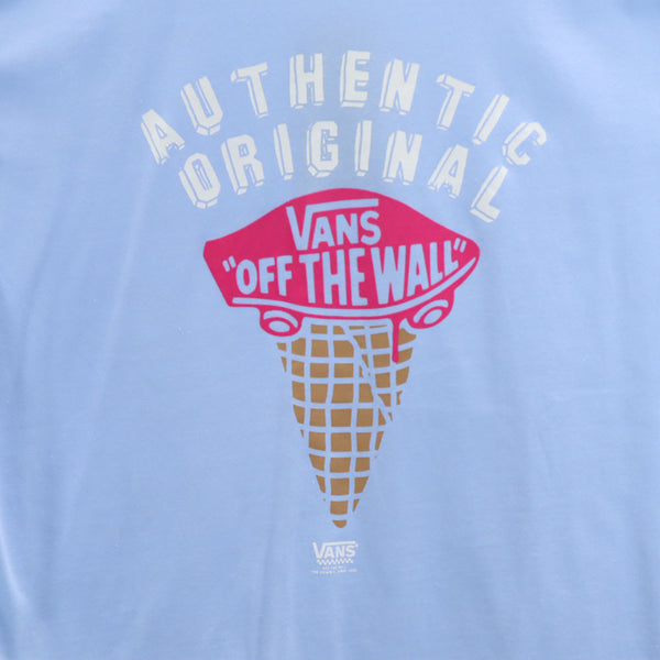 未使用 ヴァンズ 半袖 Tシャツ XL ライトブルー VANS メンズ