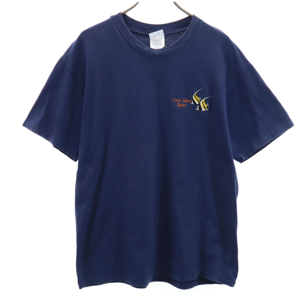 ヘインズ 半袖 シングルステッチ Tシャツ L ネイビー Hanes BEEFY-T メンズ