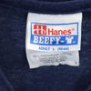 ヘインズ 半袖 シングルステッチ Tシャツ L ネイビー Hanes BEEFY-T メンズ