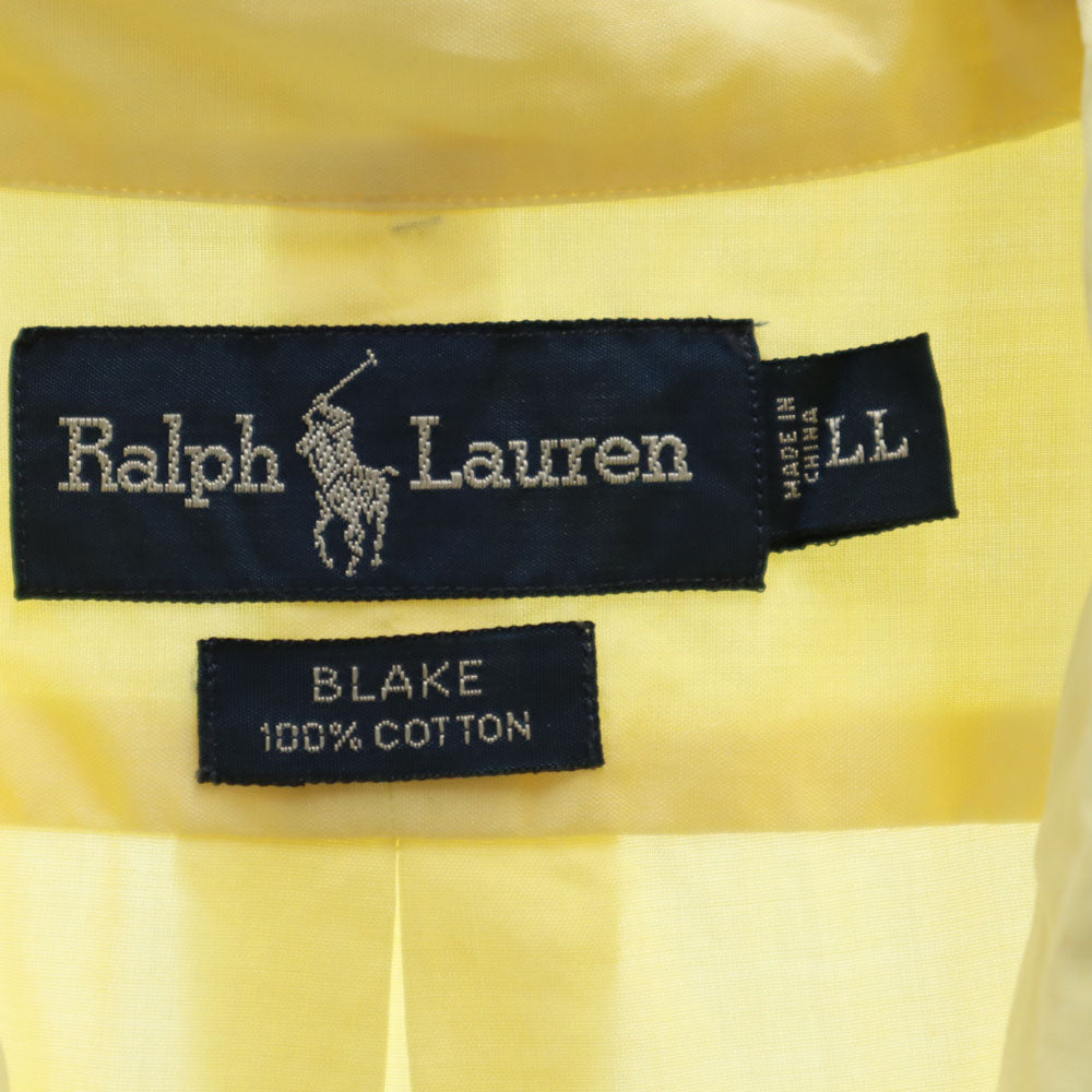 ラルフローレン 半袖 ボタンダウンシャツ LL イエロー RALPH LAUREN メンズ