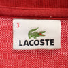 ラコステ 日本製 半袖 ポロシャツ 3 レッド LACOSTE 鹿の子 メンズ