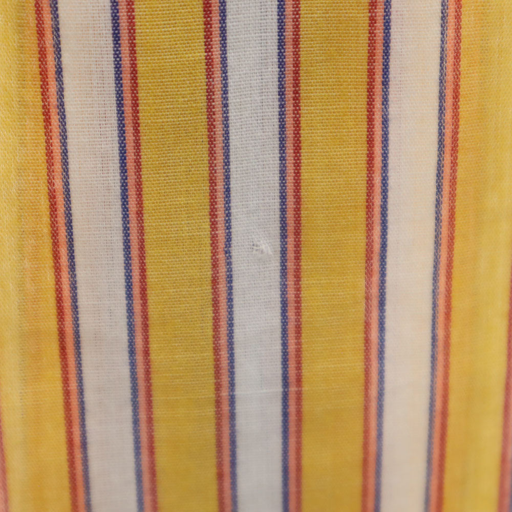 VAN HEUSEN ヴァンヒューゼン 70s ストライプ柄 長袖 シャツ 15/32 イエロー 他 417 オールド ヴィンテージ メンズ