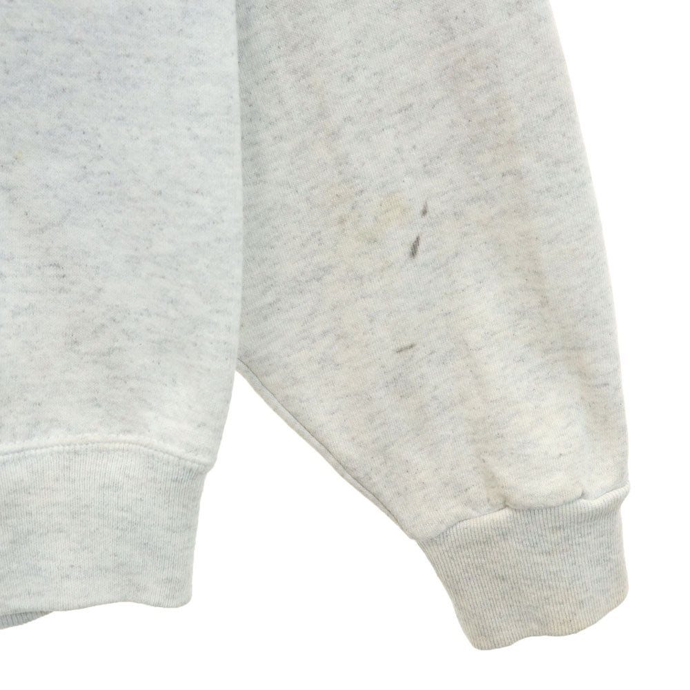 90s USA製 カレッジプリント 長袖 スウェット トレーナー XXL ライトグレー 裏起毛 ビッグサイズ オールド メンズ