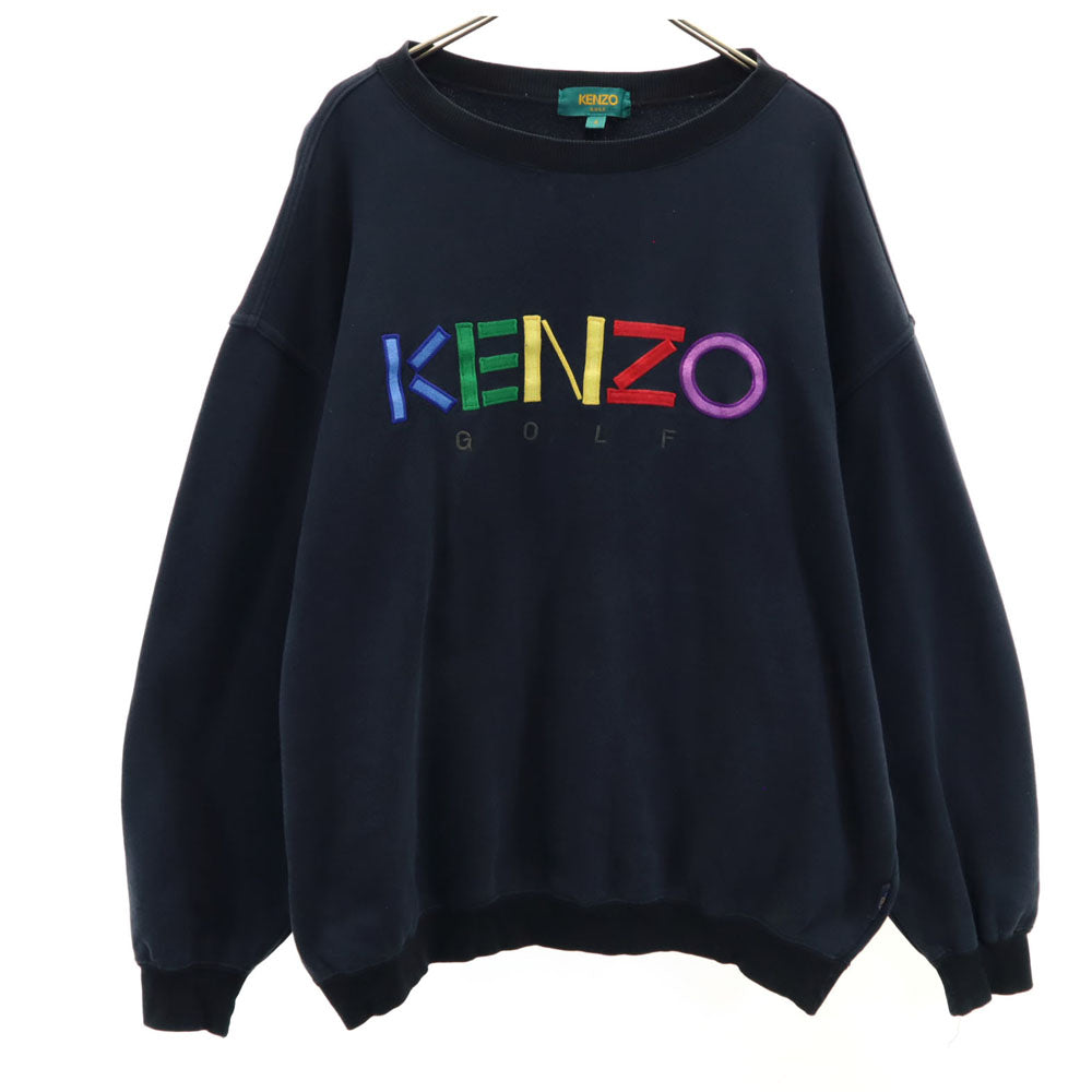 KENZO GOLF ケンゾーゴルフ 90s 日本製 オールド ゴルフ 長袖 スウェット トレーナー 4 ブラック メンズ