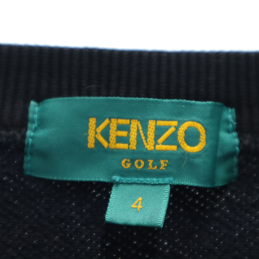KENZO GOLF ケンゾーゴルフ 90s 日本製 オールド ゴルフ 長袖 スウェット トレーナー 4 ブラック メンズ