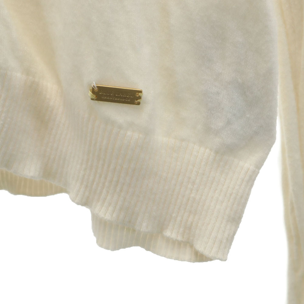 BLUE LABEL CRESTBRIDGE ブルーレーベルクレストブリッジ 三陽商会 ウールブレンド 長袖 ニット カーディガン 38 白 レディース