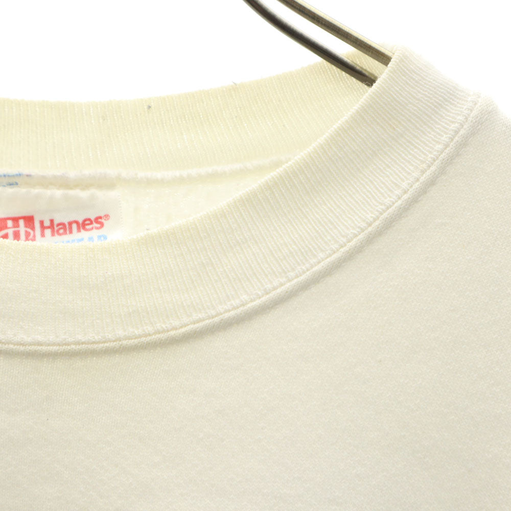 Hanes ヘインズ 90s オールド バドワイザー カエルプリント 長袖 スウェット トレーナー L 白 Budweiser メンズ