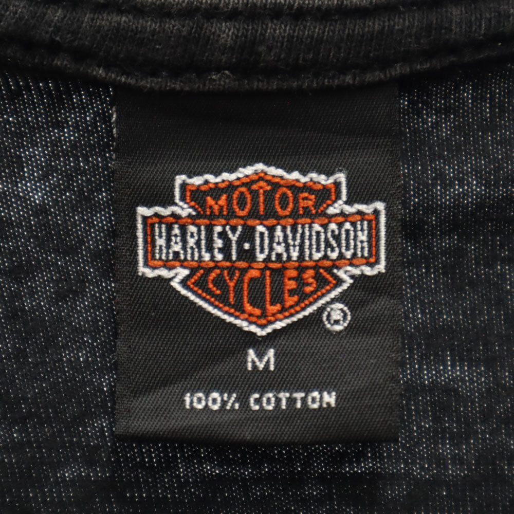 ハーレーダビッドソン 2001年 USA製 オールド デイトナ 2001 長袖 Tシャツ M チャコールブラック HARLEY DAVIDSON ロンT DAYTONA メンズ