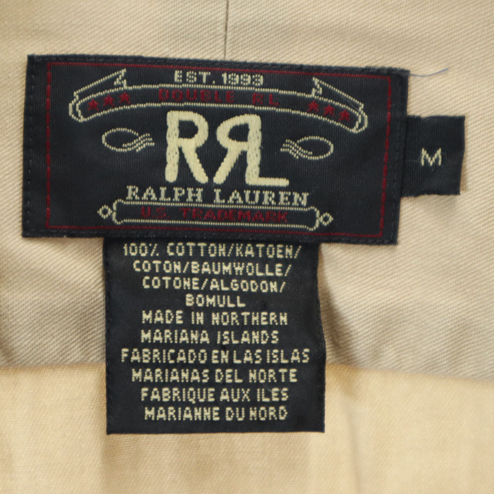 RRL 90s 初期タグ 赤3星 オールド ラルフローレン 長袖 ミリタリーシャツ M ベージュ ダブルアールエル メンズ