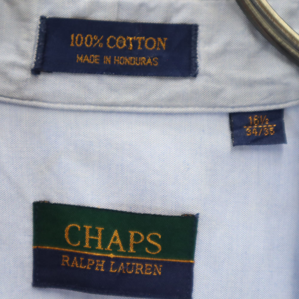 チャップスラルフローレン 長袖 ボタンダウンシャツ 16 1/2 34/35 ライトブルー CHAPS RALPH LAUREN メンズ