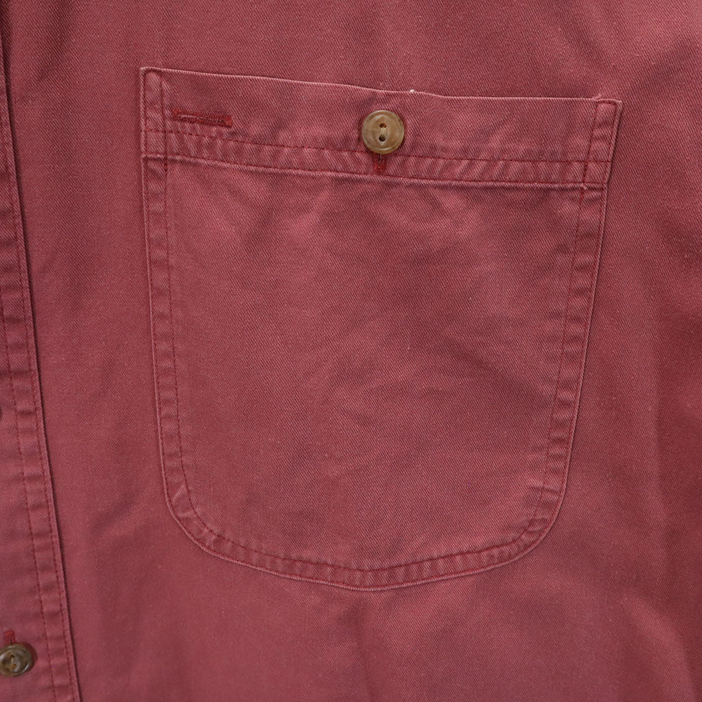 CHAPS RALPH LAUREN チャップスラルフローレン 80s ヴィンテージ 長袖 ボタンダウンシャツ 32-33 ワインレッド メンズ