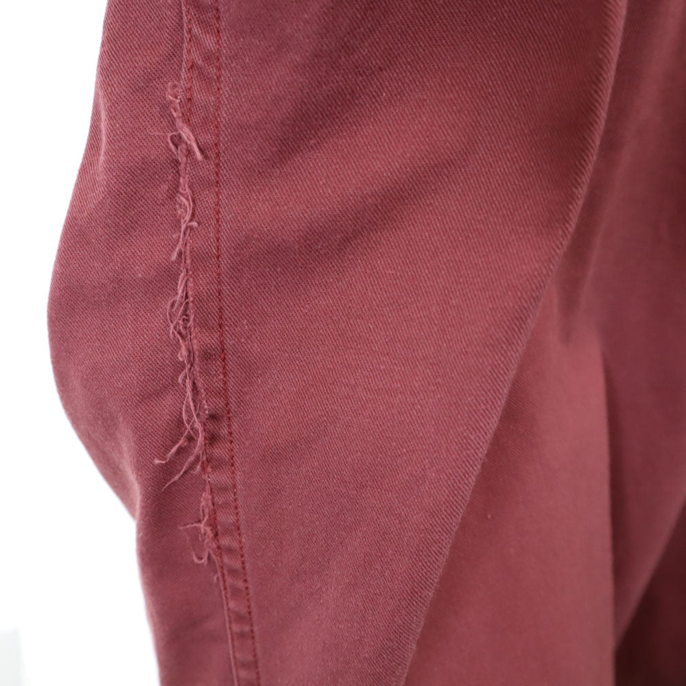 CHAPS RALPH LAUREN チャップスラルフローレン 80s ヴィンテージ 長袖 ボタンダウンシャツ 32-33 ワインレッド メンズ