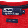 ポロバイラルフローレン Vネック ニットベスト M レッド Polo by Ralph Lauren メンズ