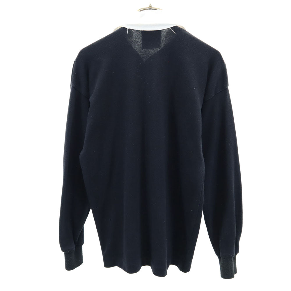 CANTERBURY OF NEW ZEALAND カンタベリー ニュージーランド製 長袖 ポロシャツ XS ブラック ラグビー メンズ