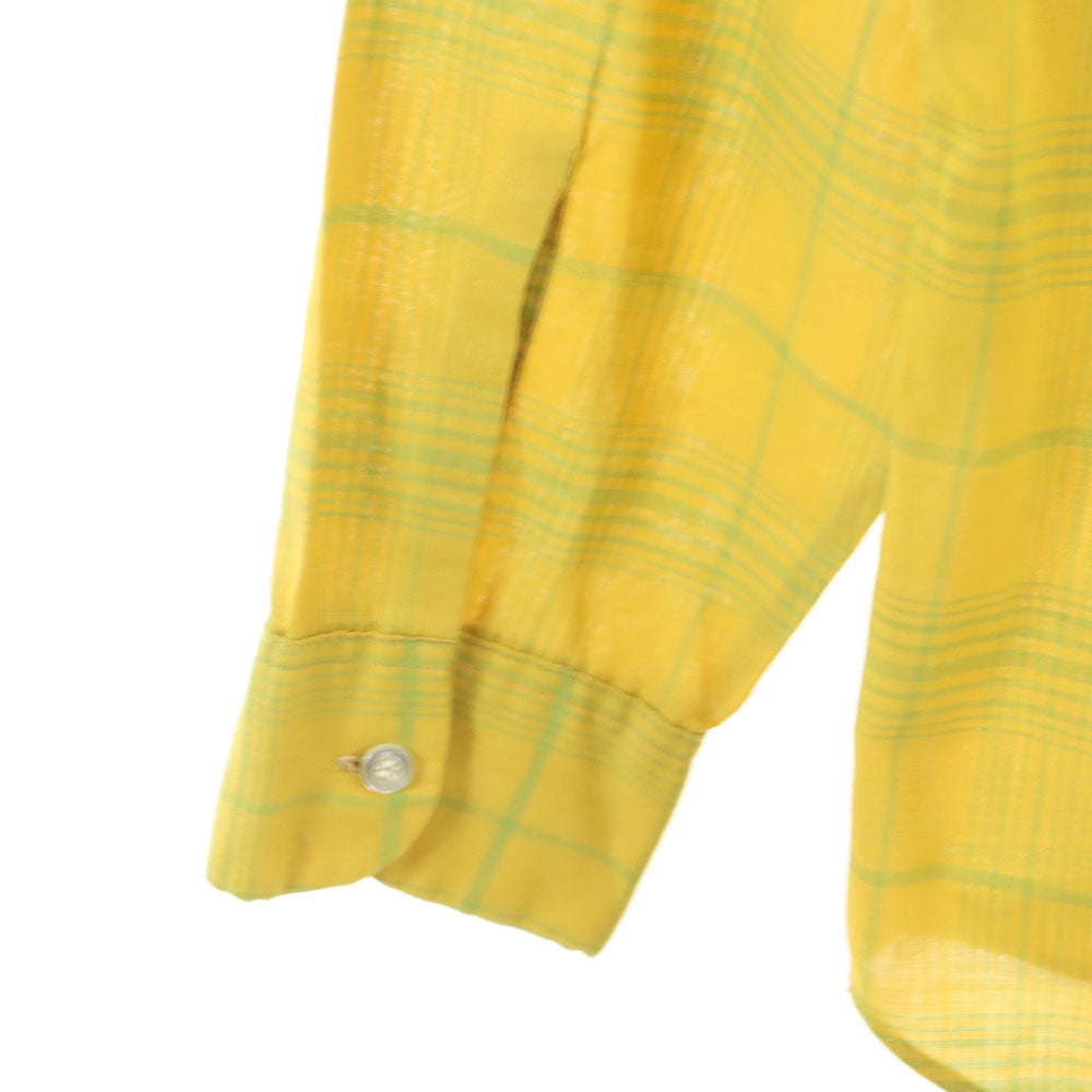 TOWNCRAFT タウンクラフト 70s ヴィンテージ チェック柄 長袖 ボタンダウンシャツ S イエロー メンズ