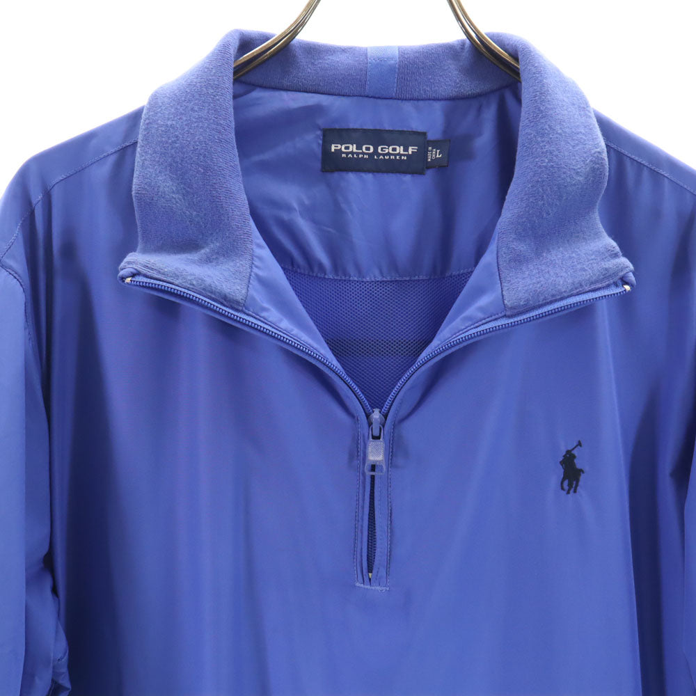 ポロゴルフ ゴルフ 半袖 ハーフジップ ジャケット L ブルー系 POLO GOLF RALPH LAUREN プルオーバー メンズ