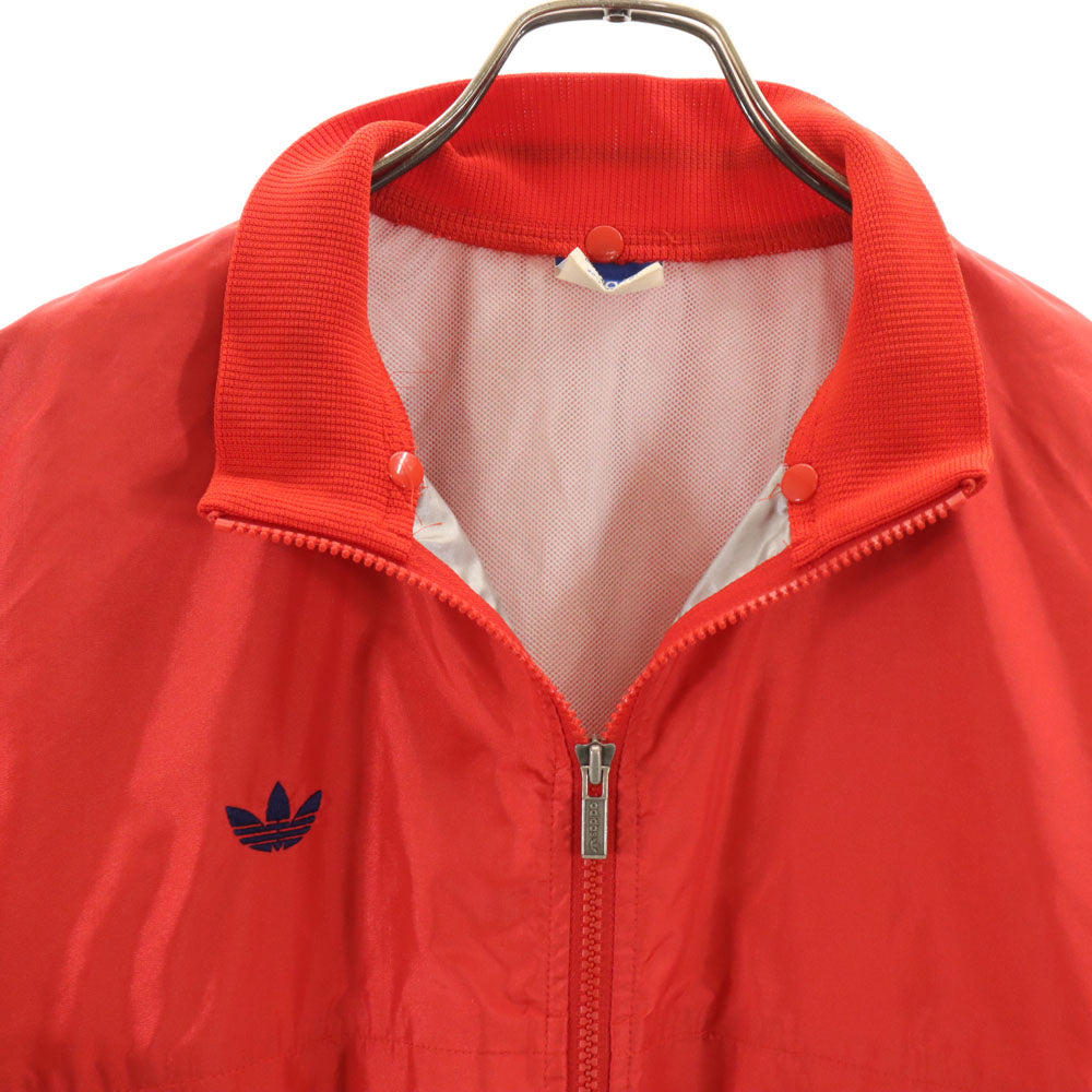 adidas アディダス 70s デサント製 ヴィンテージ 西ドイツタグ トレフォイルロゴ ナイロンジャケット M レッド系 ブルゾン メンズ