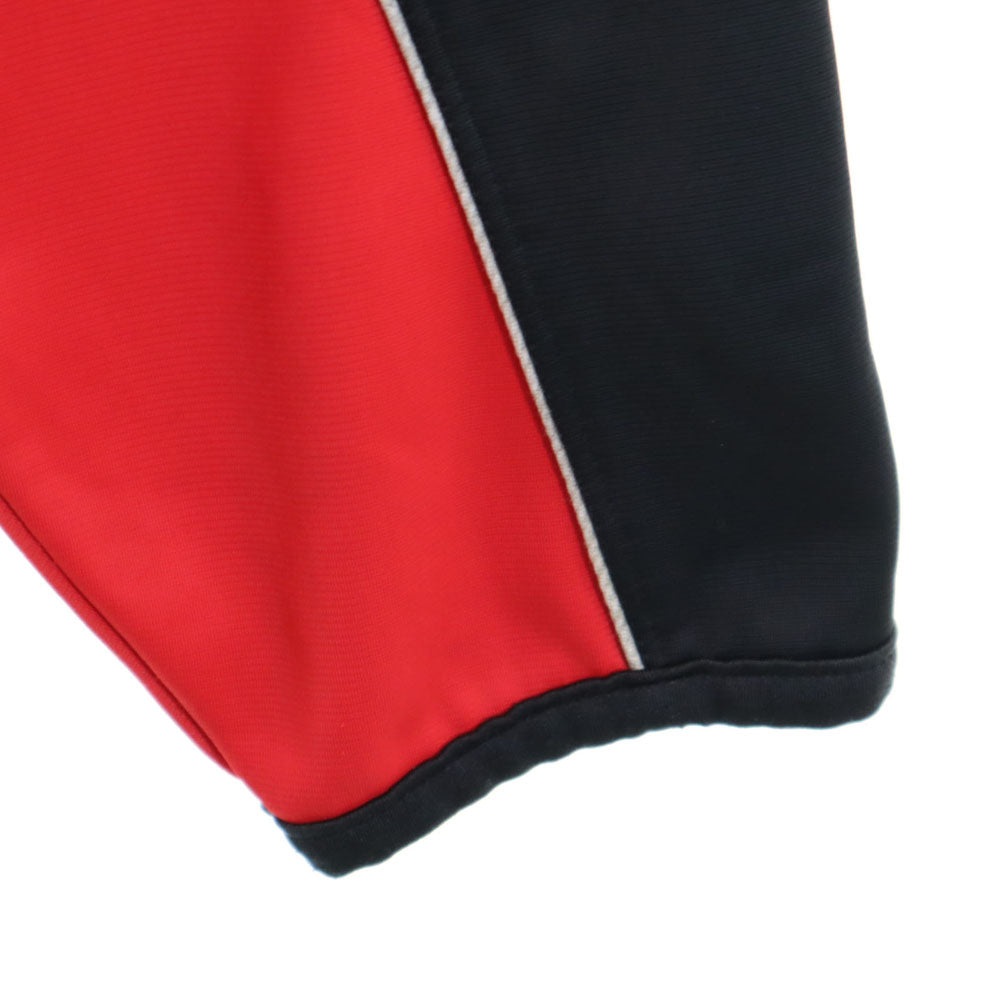 adidas アディダス 80s デサント製 ヴィンテージ ジップジャケット M-L レッド×ブラック ブルゾン 裏フリース ジャージ メンズ