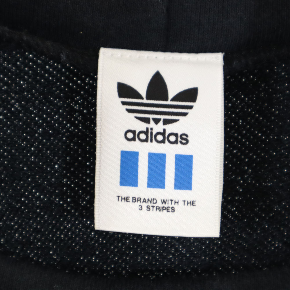 adidas アディダス 80s 日本製 デサント製 ヴィンテージ トレフォイルロゴ 長袖 ハイネック スウェット トレーナー O ブラック×グレー プルオーバー メンズ