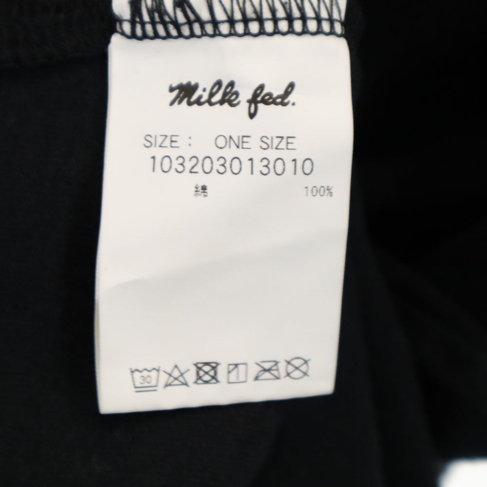 ミルクフェド 長袖 Tシャツ F ブラック MILKFED. ロンT メンズ
