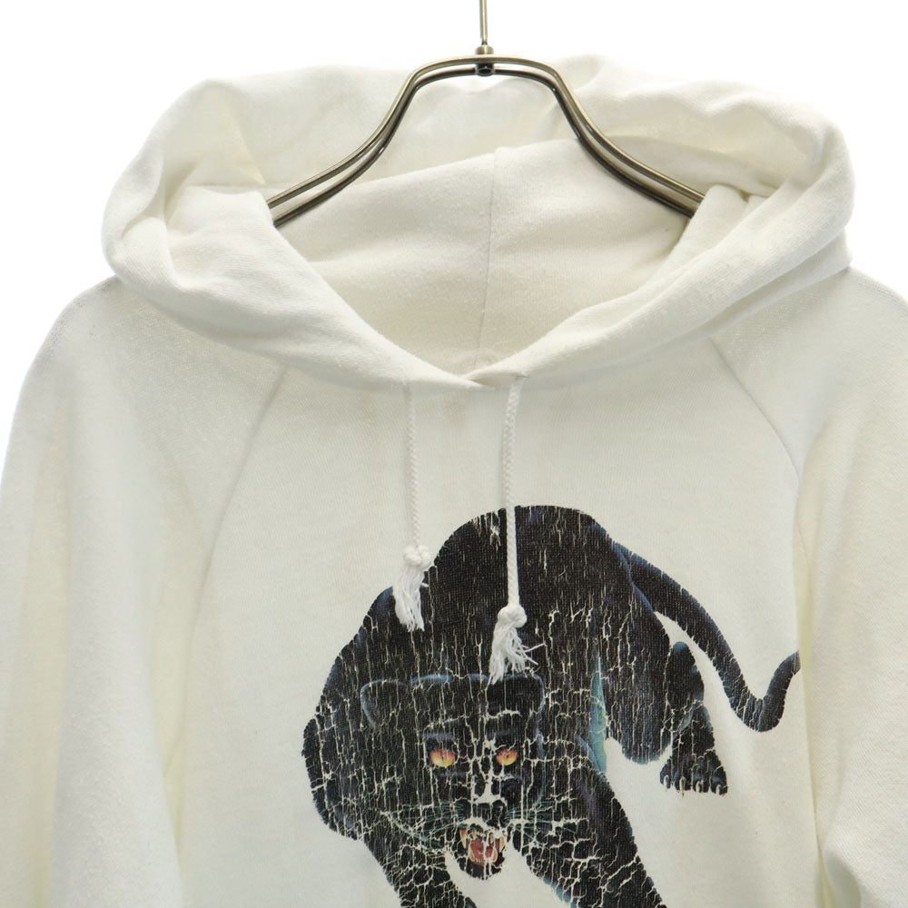 ヘルスニット 70s 80s USA製 ヴィンテージ 長袖 スウェットパーカー M ホワイト 裏起毛 レディース