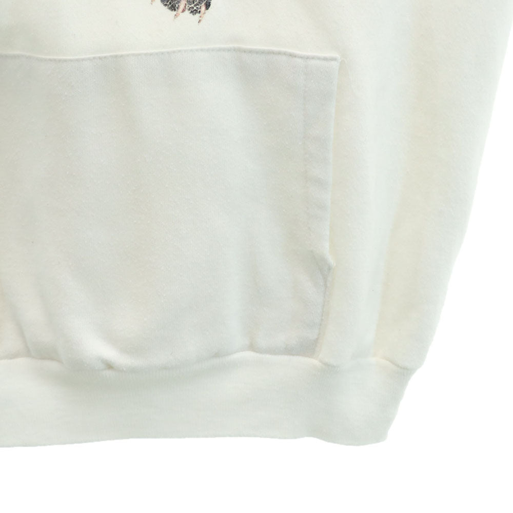 ヘルスニット 70s 80s USA製 ヴィンテージ 長袖 スウェットパーカー M ホワイト 裏起毛 レディース