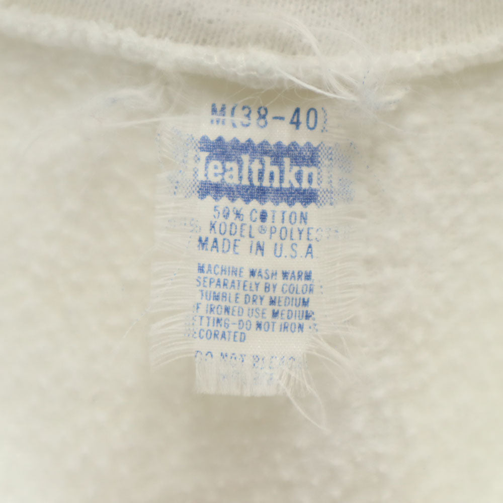 ヘルスニット 70s 80s USA製 ヴィンテージ 長袖 スウェットパーカー M ホワイト 裏起毛 レディース