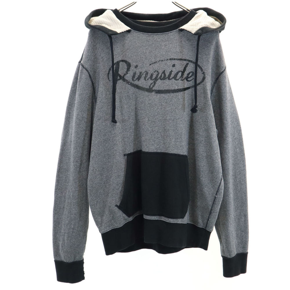 RRL ダブルアールエル 後付け 復刻 長袖 スウェットパーカー M グレー レディース