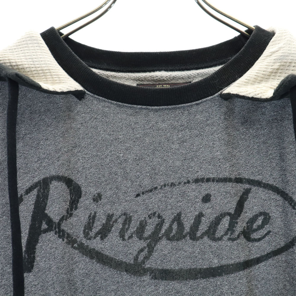 RRL ダブルアールエル 後付け 復刻 長袖 スウェットパーカー M グレー レディース